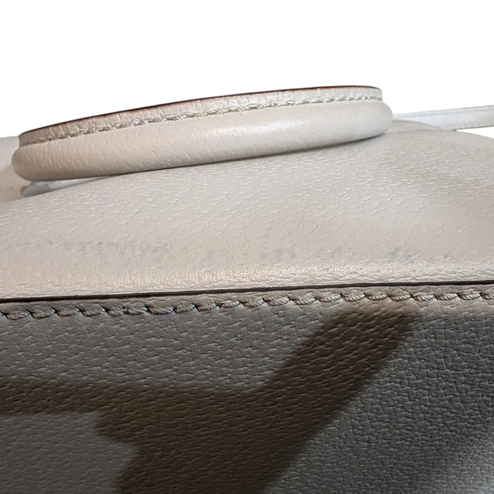 Kate Spade Grove Street Carli‎ Leather Gray Satchel Handbag With Crossbody Strap